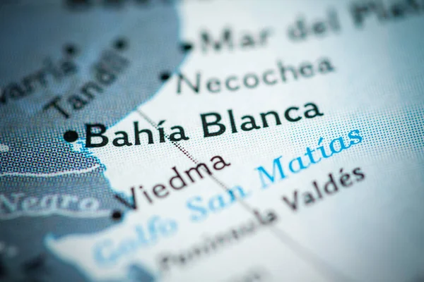 Bahia Blanca Argentina Mapa — Foto de Stock