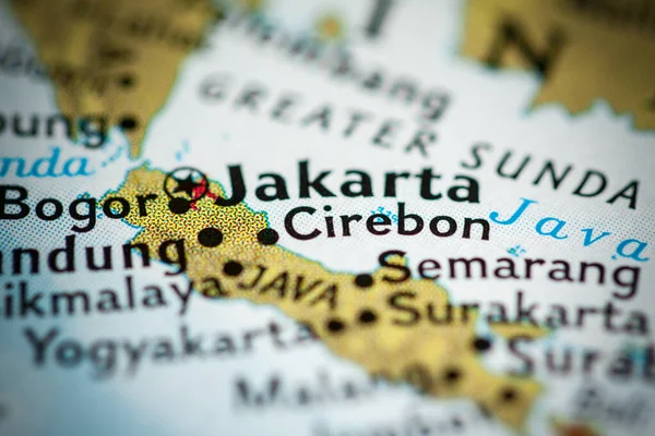 Jakarta, Indonesia on the map