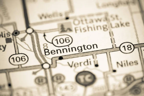 Bennington Kansas Abd Haritada — Stok fotoğraf