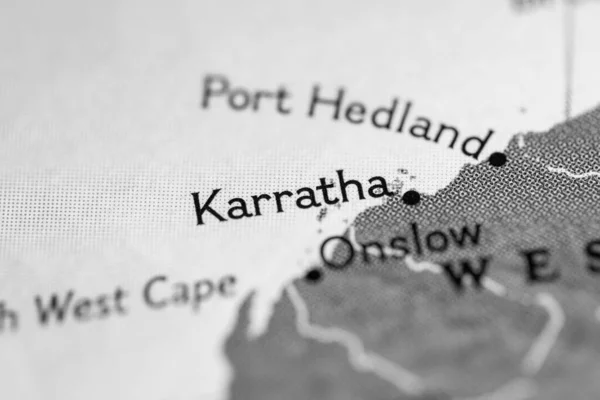 Karratha, Australia on the map