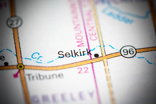 Selkirk Kansas Eeuu Mapa — Foto de Stock