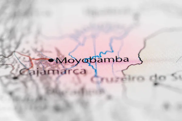 Moyobamba Perú Mapa — Foto de Stock