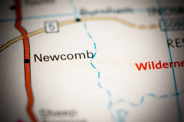 Newcomb. New Mexico. USA on a map