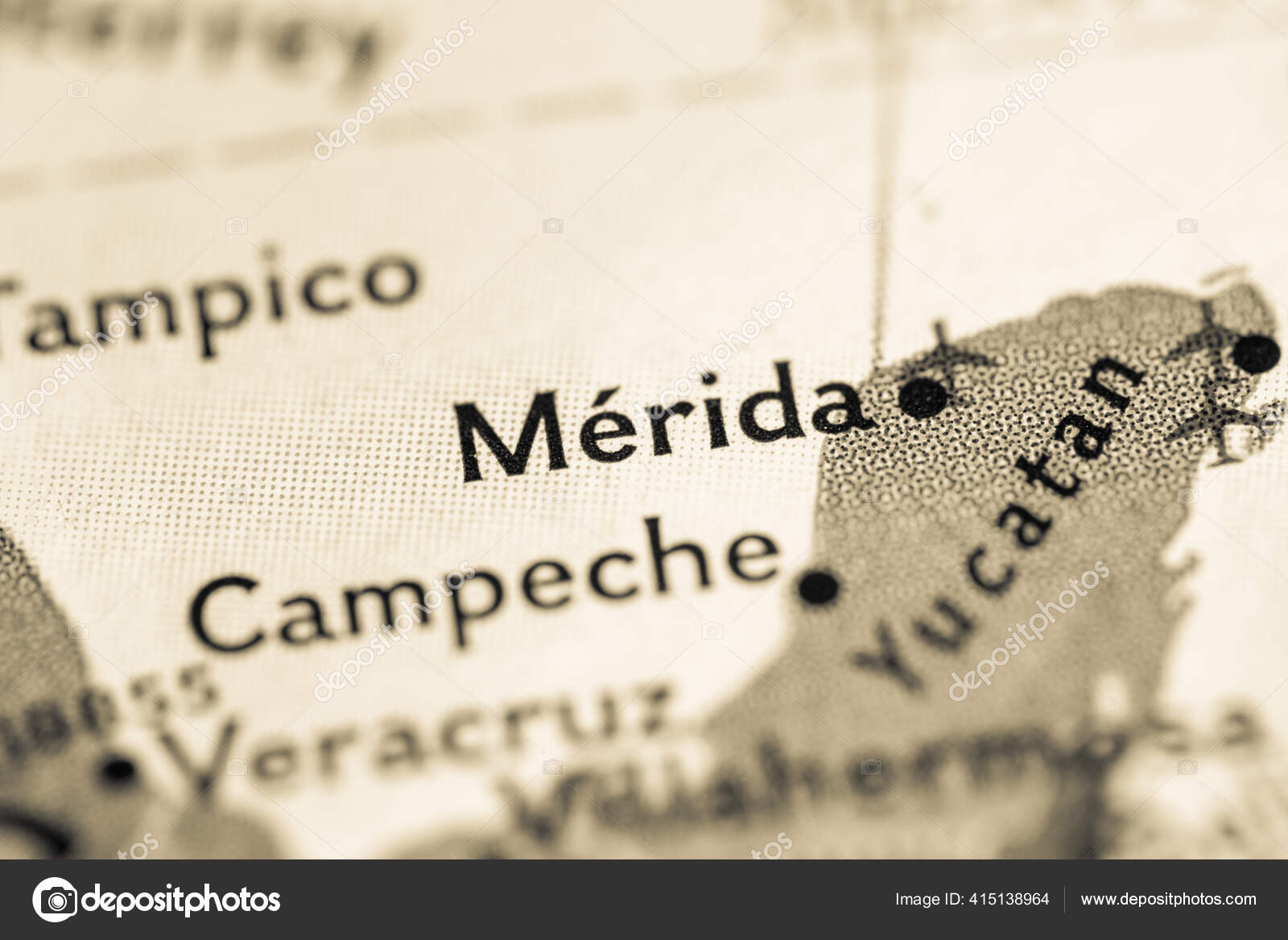 Merida Mexico Map Stock Photo by ©aliceinwonderland2020 415138964
