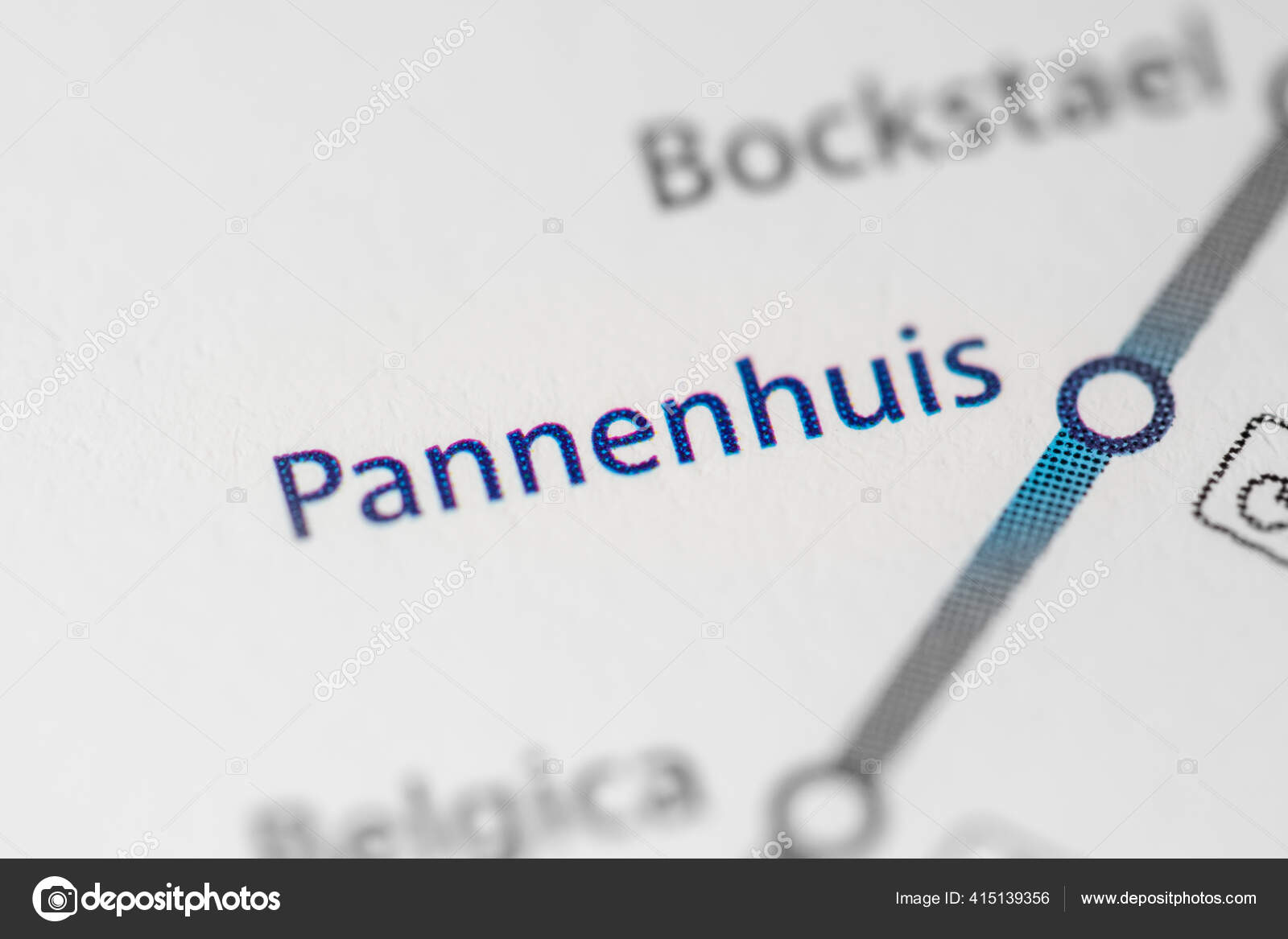 Station Pannenhuis Carte Métro Bruxelles image libre de droit par