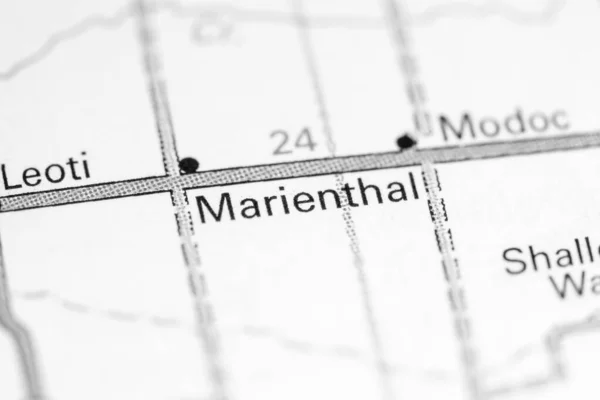 Marienthal Kansas Eeuu Mapa —  Fotos de Stock