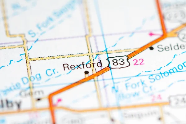 Rexford Kansas Stati Uniti Una Mappa — Foto Stock