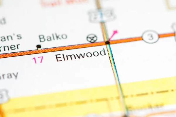 Elmwood Oklahoma Eua Sobre Mapa — Fotografia de Stock