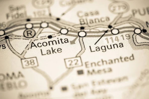 Acomita Lake Nya Mexiko Usa Karta — Stockfoto