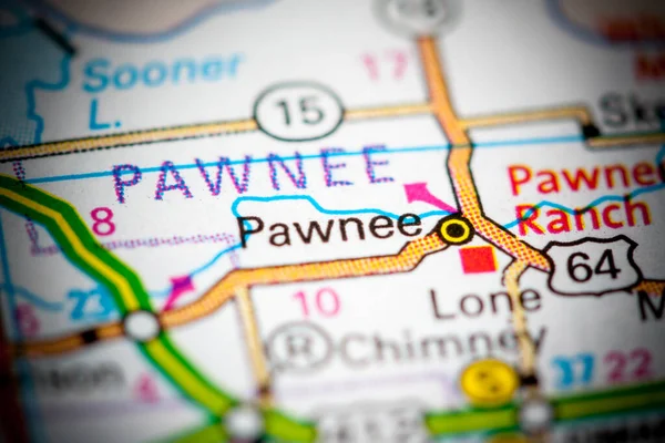 Pawnee Oklahoma Usa Map — Stok fotoğraf