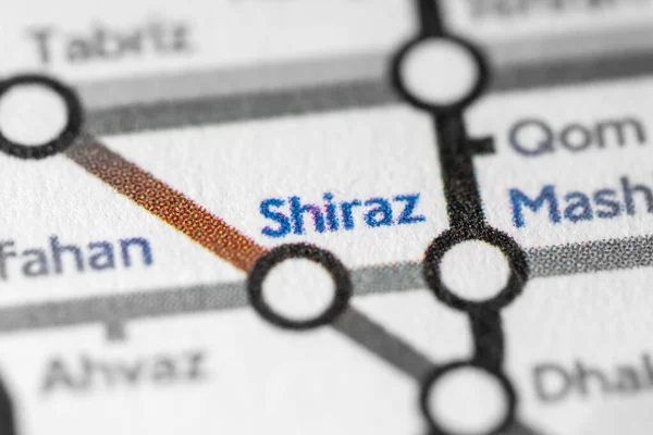 Shiraz Iran Auf Einer Geografischen Karte Anzeigen — Stockfoto