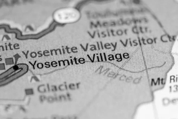 Село Йосеміті Каліфорнія Сша Карті — стокове фото