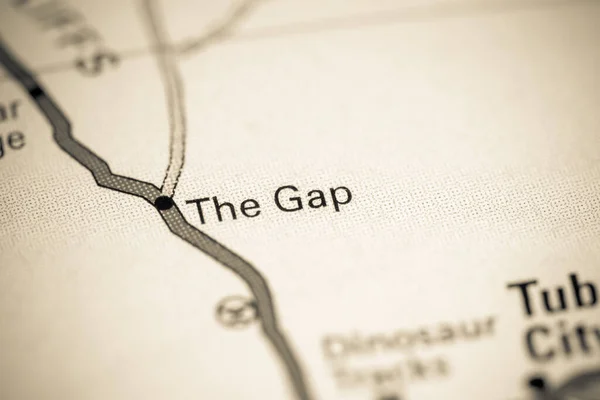 Gap Arizona Eua Sobre Mapa — Fotografia de Stock