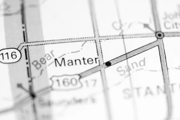 Manter Kansas Stati Uniti Una Mappa — Foto Stock