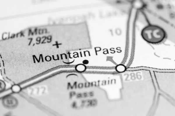 Перевал Маунтин Калифорнии Сша Карте — стоковое фото