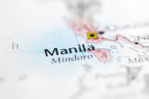 Manila Filipíny Mapě — Stock fotografie