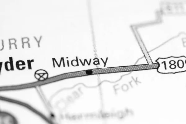 Midway Texas Usa Map — Stock Photo, Image