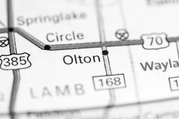 Olton Texas Eeuu Mapa —  Fotos de Stock