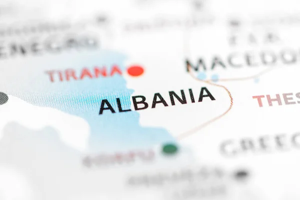 Albanie Sur Carte — Photo