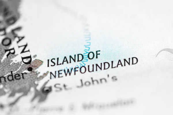 Острів Ньюфаундленд Канада Карті — стокове фото