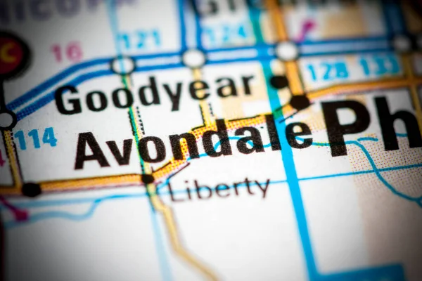 Avondale. Arizona. USA on a map