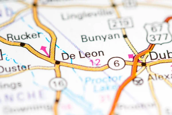 Leon Texas Eeuu Mapa — Foto de Stock