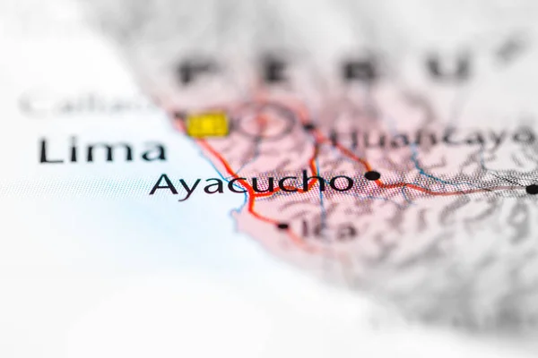 Ayacucho Perú Mapa — Foto de Stock