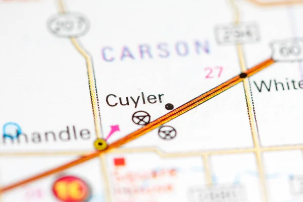 Cuyler Texas Eeuu Mapa — Foto de Stock