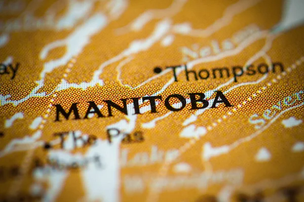 Манітоба Канада Карті — стокове фото