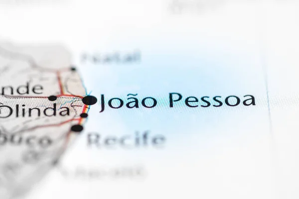 Joao Pessoa Brasil Mapa — Foto de Stock