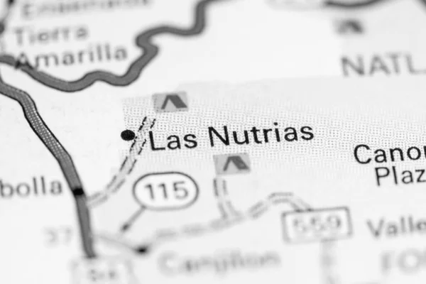 Las Nutrias Nové Mexiko Usa Mapě — Stock fotografie