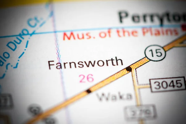 Farnsworth Vagyok Texasban Usa Térképen — Stock Fotó