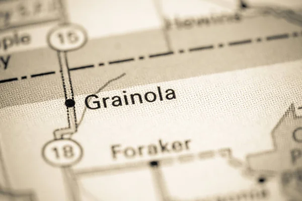 Grainola Oklahoma Stati Uniti Una Mappa — Foto Stock