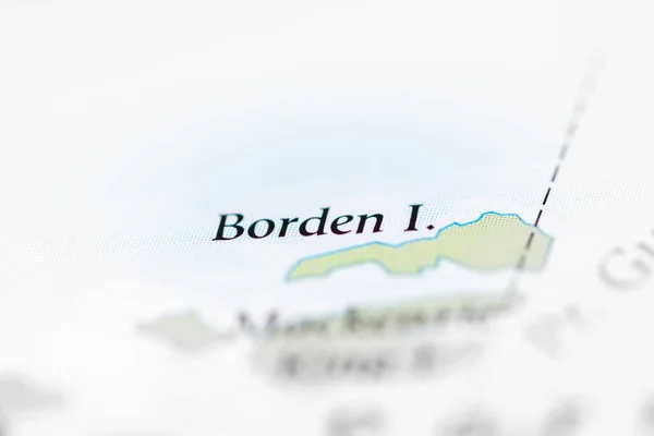 Isla Borden Canadá Mapa — Foto de Stock