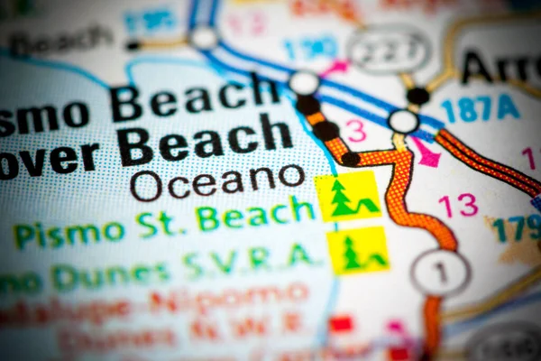 Oceano California Eeuu Mapa — Foto de Stock
