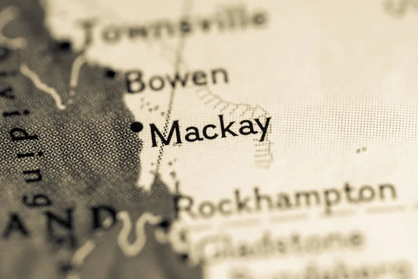 Mackay Australien Kartan — Stockfoto