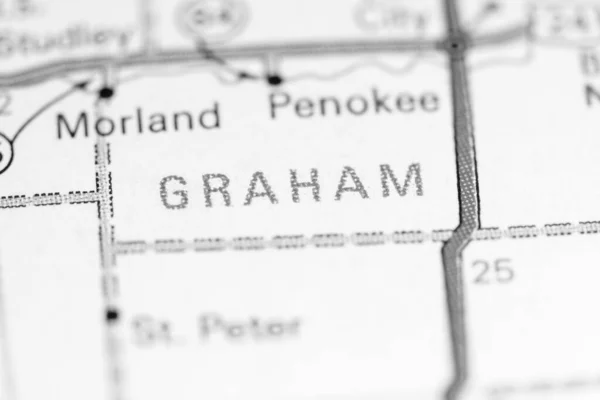 Graham Kansas Usa Map — 스톡 사진