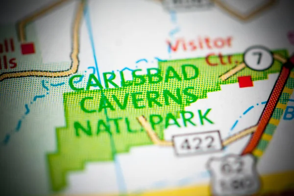 Carlsbad Caverns National Park New Mexico Usa Map — 스톡 사진