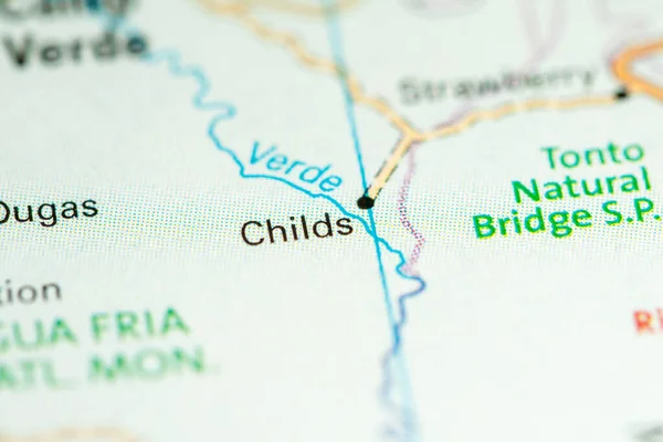 Childs Arizona Usa Mapě — Stock fotografie