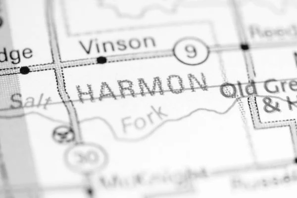 Harmon Oklahoma Stati Uniti Una Mappa — Foto Stock