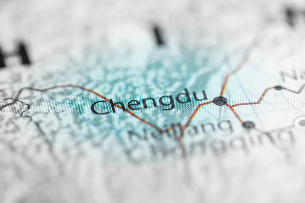 Chengdu. China on the map