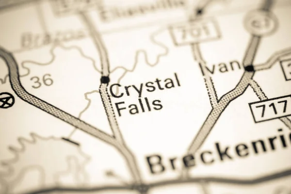 Crystal Falls Texas Usa Map — Stok fotoğraf