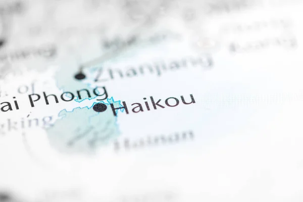 Haikou China Mapa — Fotografia de Stock