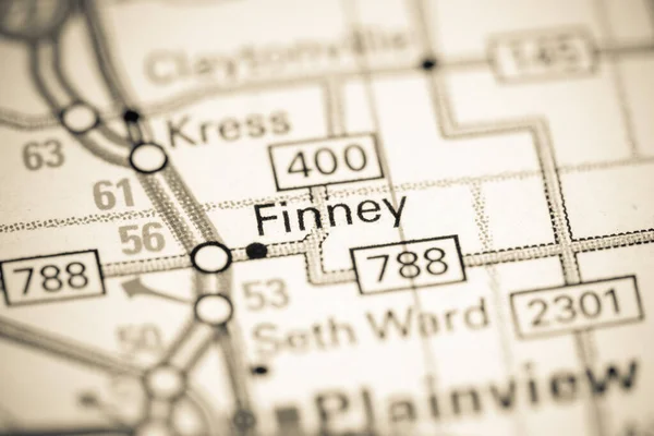 Finney Texas Stati Uniti Una Mappa — Foto Stock