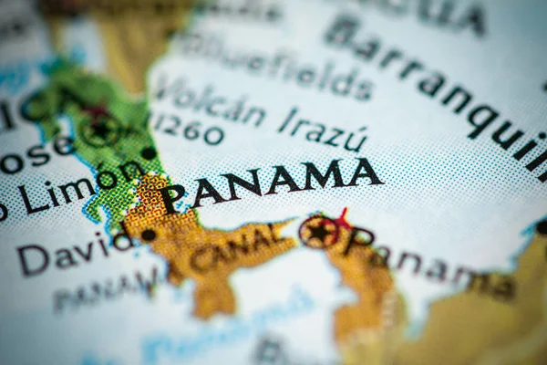 Panama Auf Der Karte — Stockfoto