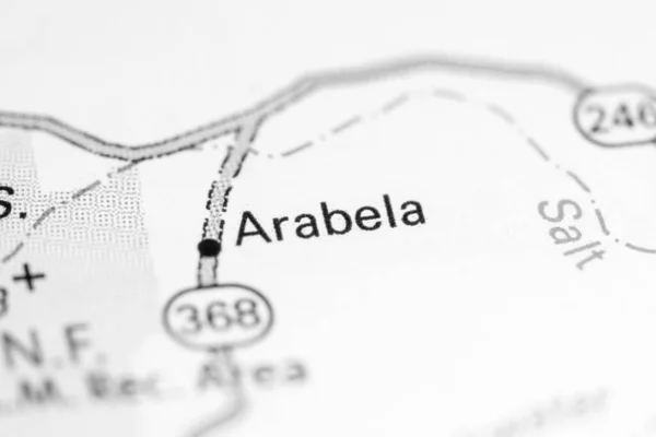 Arabela. New Mexico. USA on a map