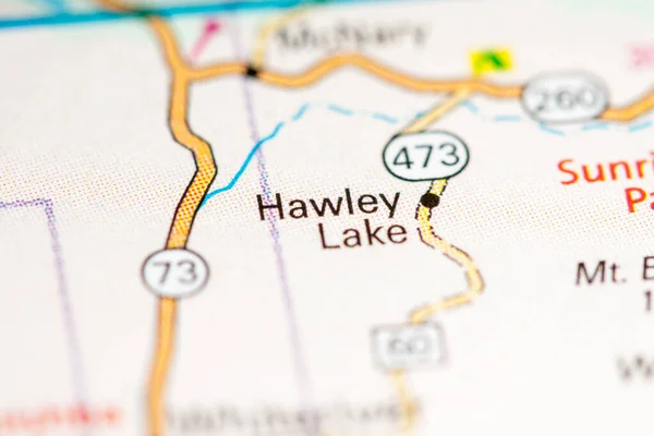 Lago Hawley Arizona Eua Sobre Mapa — Fotografia de Stock