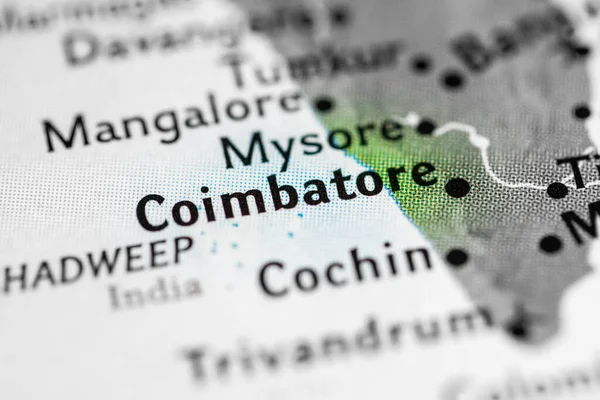 Coimbatore, India on the map