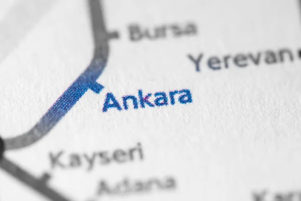 Άγκυρα Και Τουρκία Γεωγραφικό Χάρτη — Φωτογραφία Αρχείου