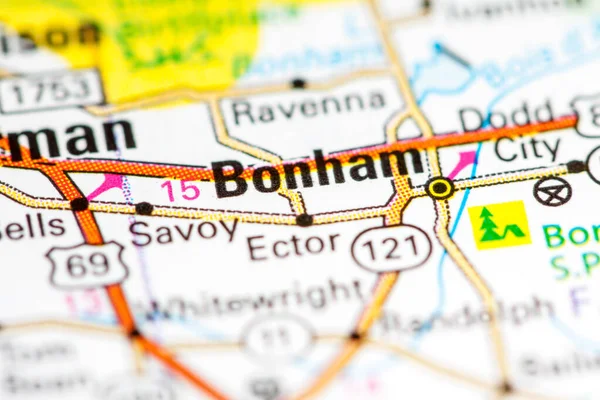 Bonham Texas Usa Map — Stok fotoğraf